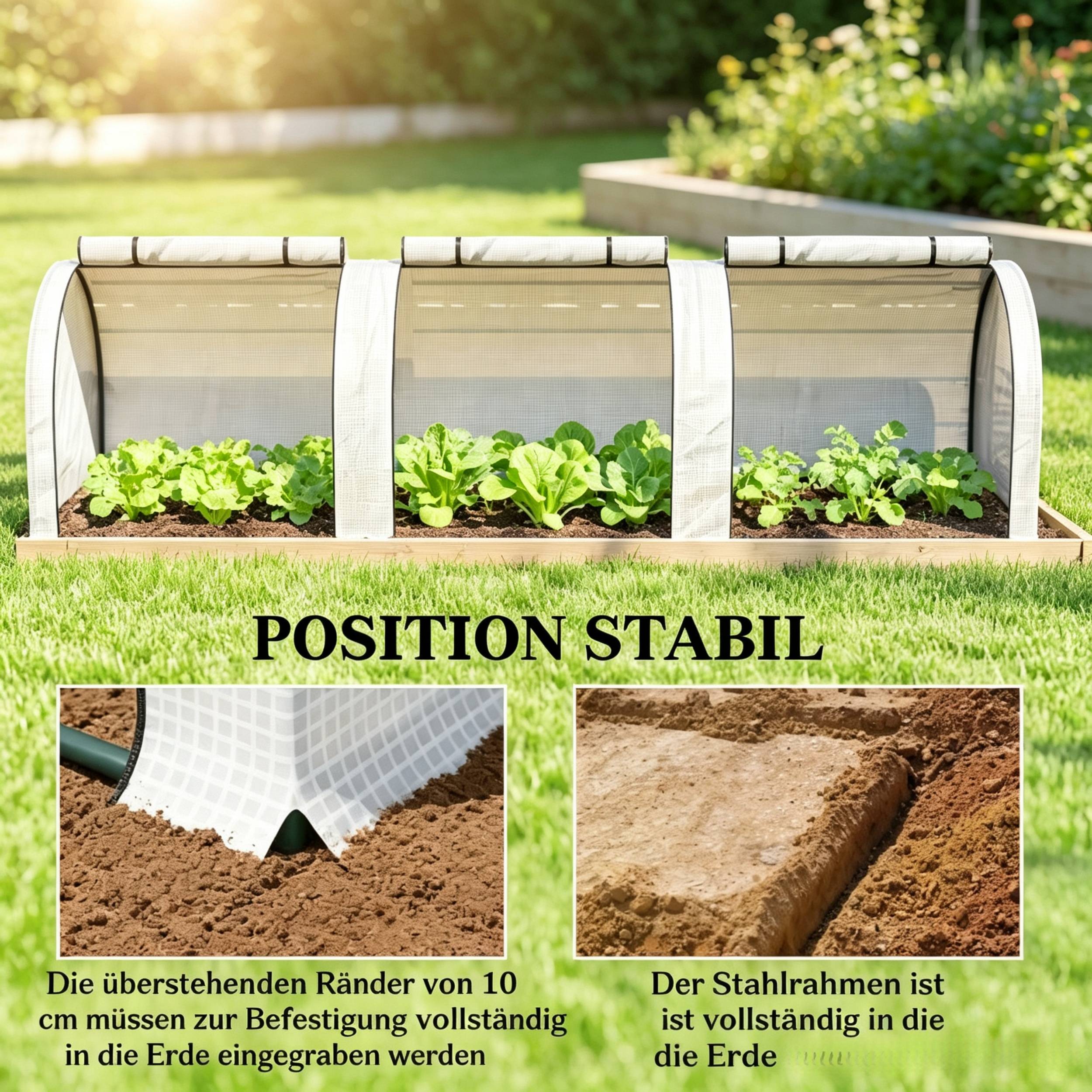 ComfortXL - Serre tunnel de jardin acier PE 295 x 100 x 80 cm blanche potager anti-UV pluie - ComfortXL Outdoor Living - Image 5