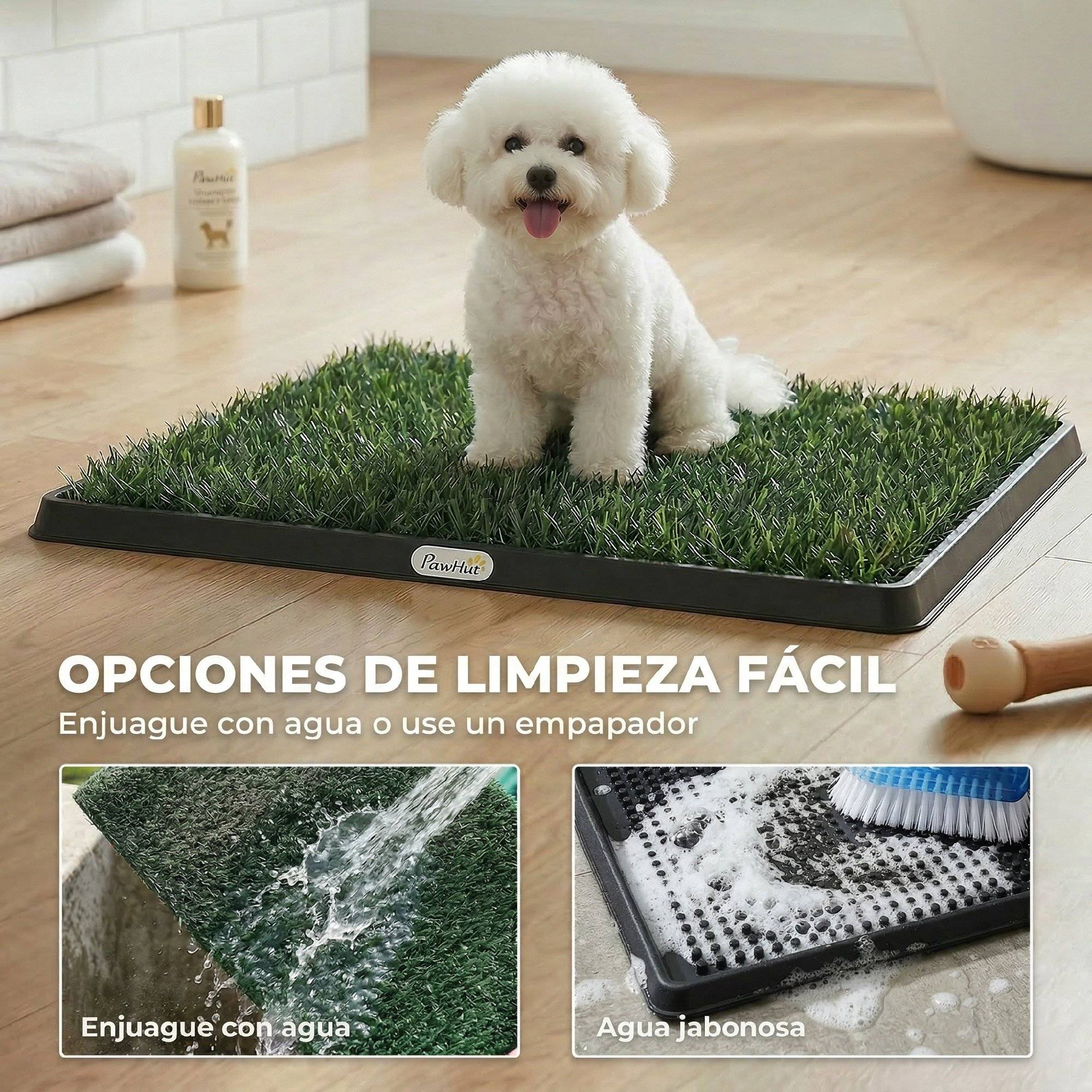 ComfortXL - Toilette pour chien gazon synthétique 63x50,5 cm verte avec drainage intérieur - ComfortXL Outdoor Living - Image 8