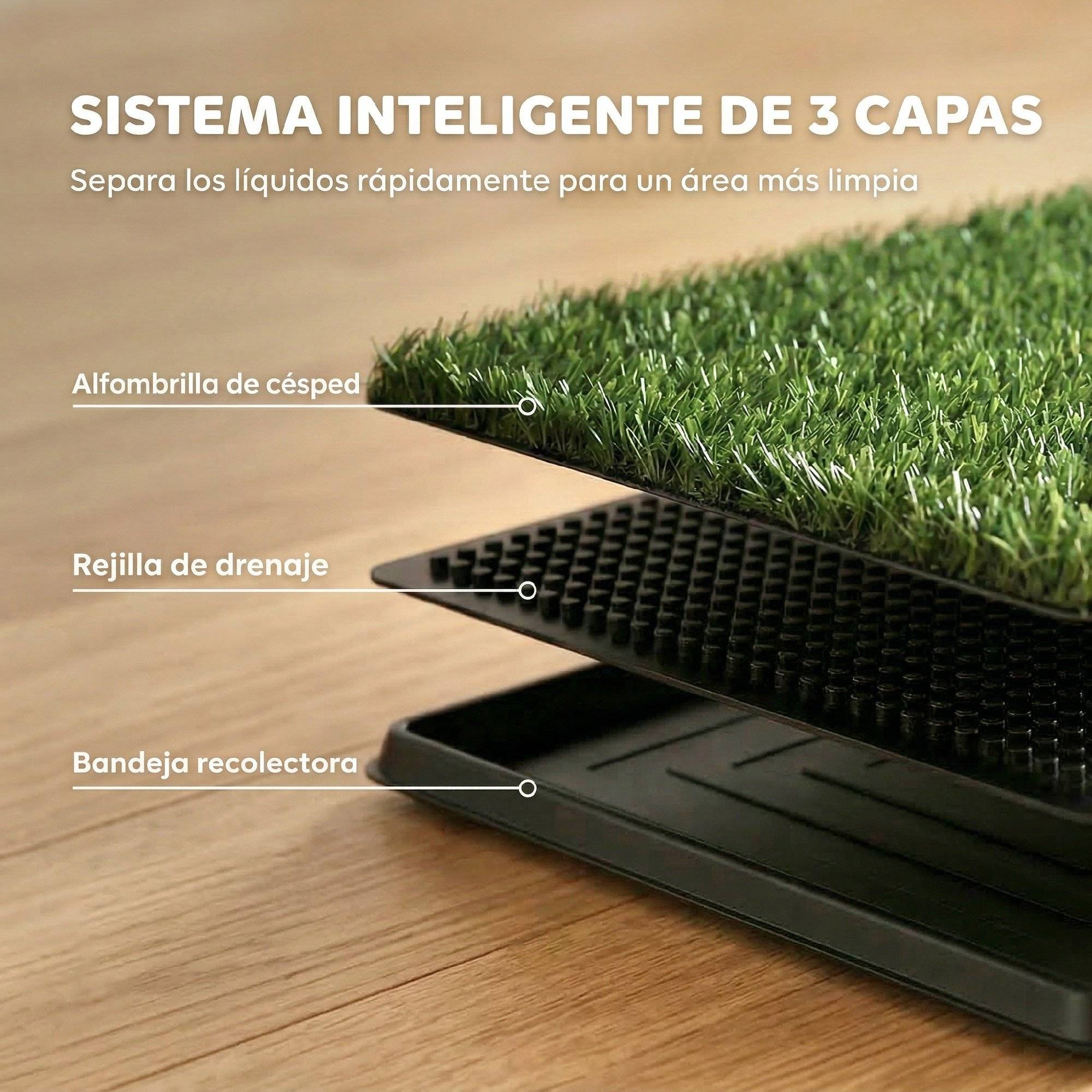 ComfortXL - Toilette pour chien gazon synthétique 63x50,5 cm verte avec drainage intérieur - ComfortXL Outdoor Living - Image 7