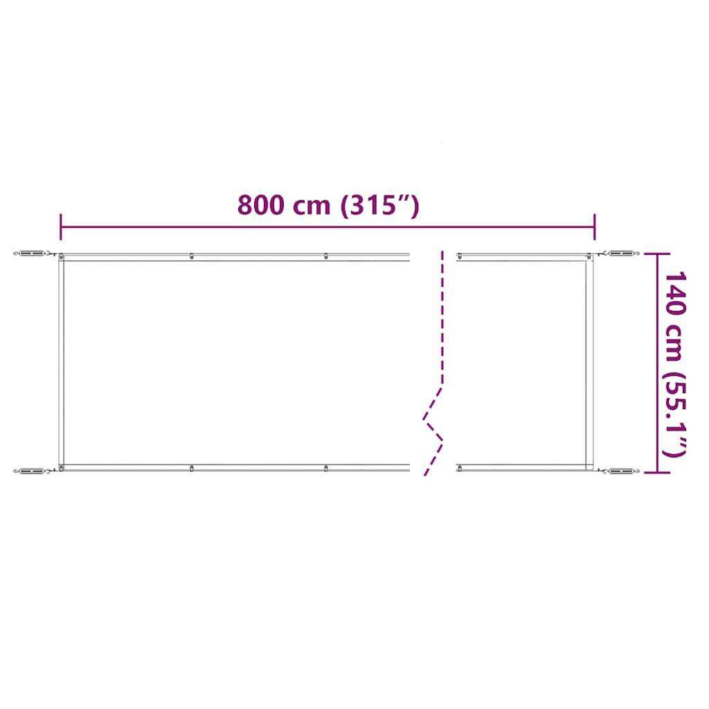 Store banne | Auvent vertical Anthracite 140x800 cm Tissu oxford Maison Chic - Image 6