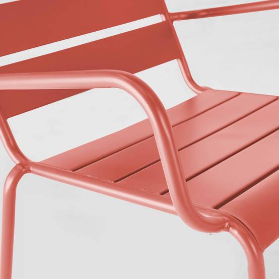 Oviala - Fauteuil de jardin bas relax acier argile Palavas - Oviala - Image 4