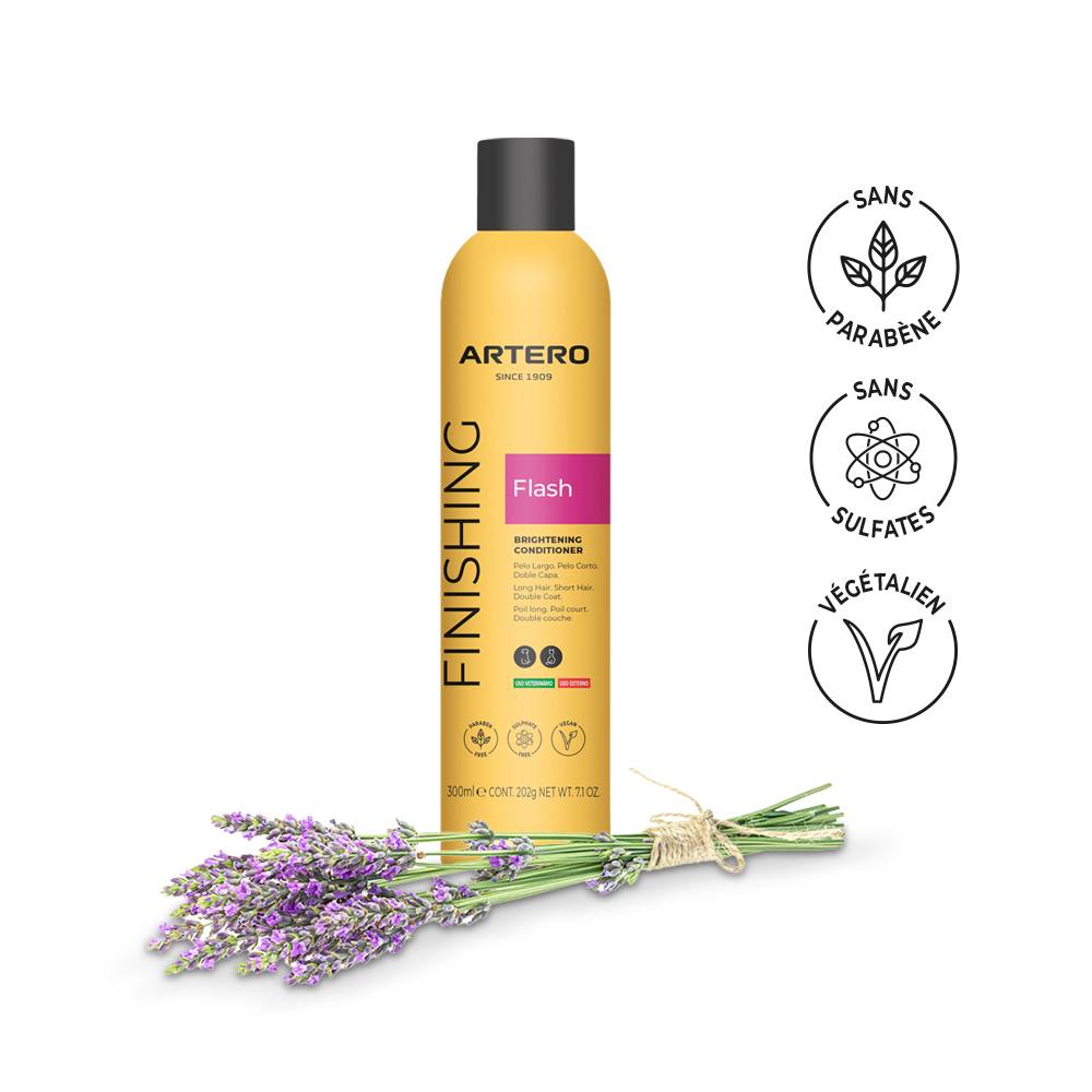 Artero Flash. Après-shampoing et spray rehausseur de brillance pour chiens et chats - Image 2