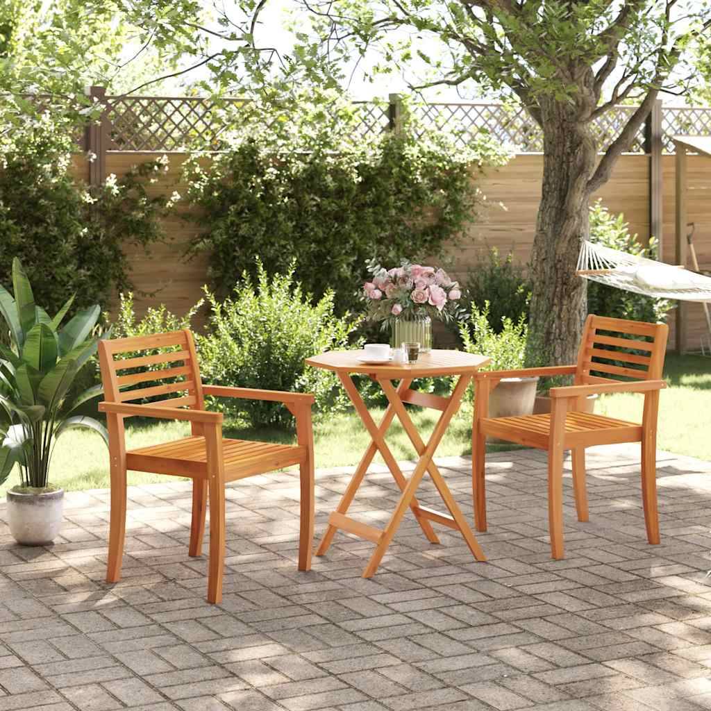 ComfortXL - Table de Jardin Pliable Ronde Ø70cm en Acacia Massif Huilé, Pratique et Robuste pour 2 Personnes – ComfortXL Outdoor Living - Image 3