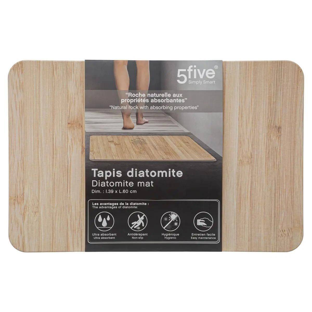 Tapis de Salle de Bain "Diatomite" 39x60cm Naturel - Image 4