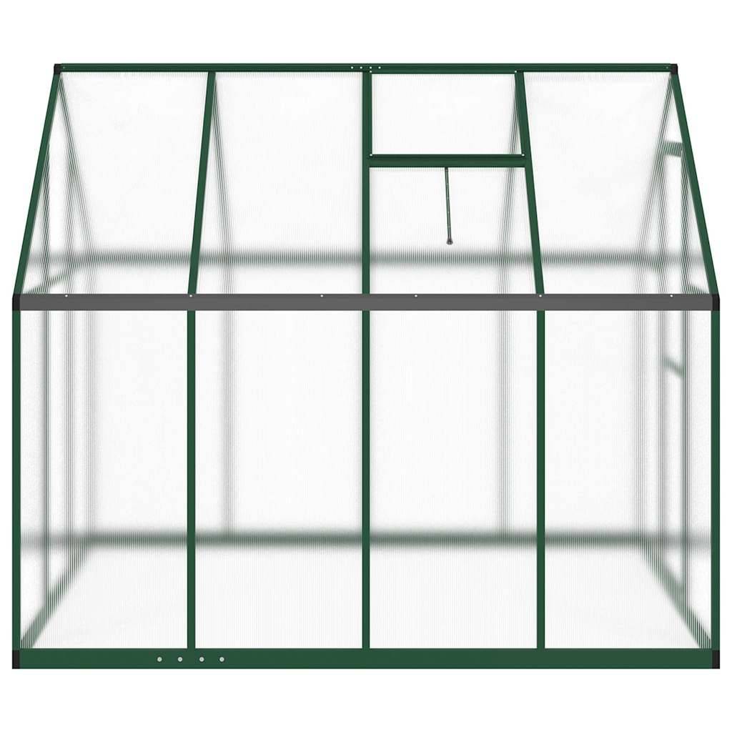 Serre aluminium et polycarbonate vert 224 x 169 x 195 cm - PANGIVO - Image 4