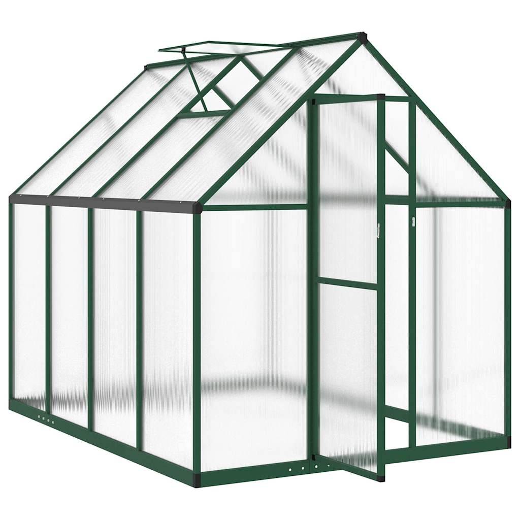 Serre aluminium et polycarbonate vert 224 x 169 x 195 cm - PANGIVO - Image 6