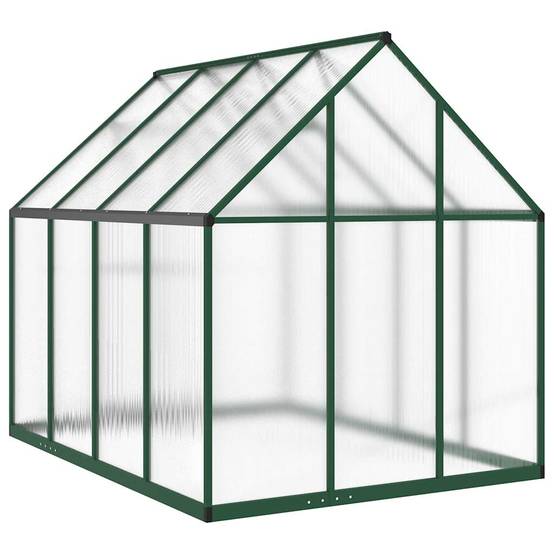 Serre aluminium et polycarbonate vert 224 x 169 x 195 cm - PANGIVO - Image 5
