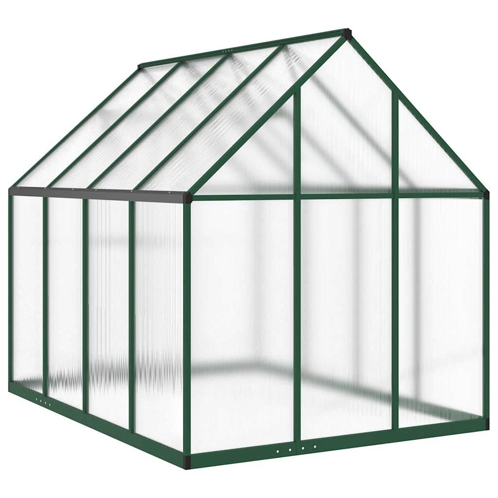 Serre aluminium et polycarbonate vert 224 x 169 x 195 cm - PANGIVO - Image 5