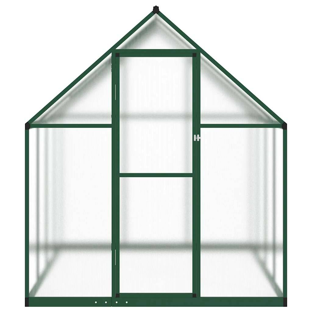 Serre aluminium et polycarbonate vert 224 x 169 x 195 cm - PANGIVO - Image 3
