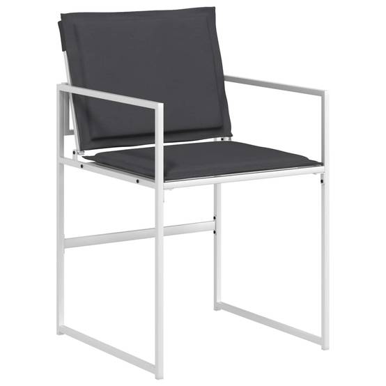 Ensemble de salle à manger de jardin acier et textilène noir 80 x 80 x 73 cm, Poids:39.6kg - PANGIVO - Image 4