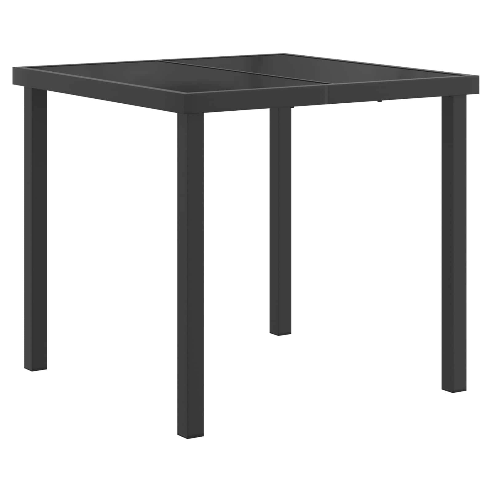 Ensemble de salle à manger de jardin acier et textilène noir 80 x 80 x 73 cm, Poids:39.6kg - PANGIVO - Image 5