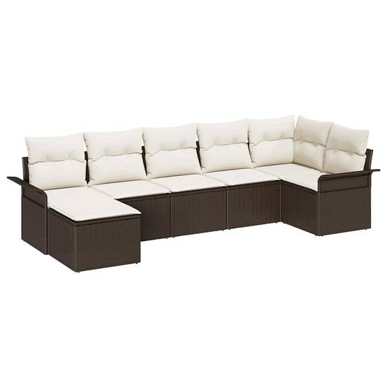 ComfortXL - Salon de jardin bas 5 places en polyrotin avec table et pouf pour terrasse Noir – ComfortXL Outdoor Living - Image 2