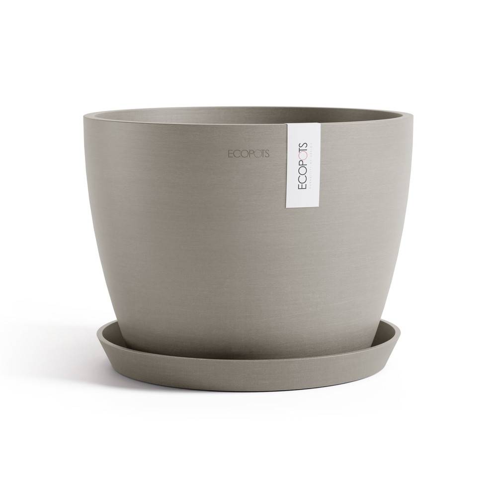 Ecopots - Pot Rond Stockholm 31 Taupe - Ø 31 x H. 23,3 cm - 12,9 L ECOPOTS - Image 3