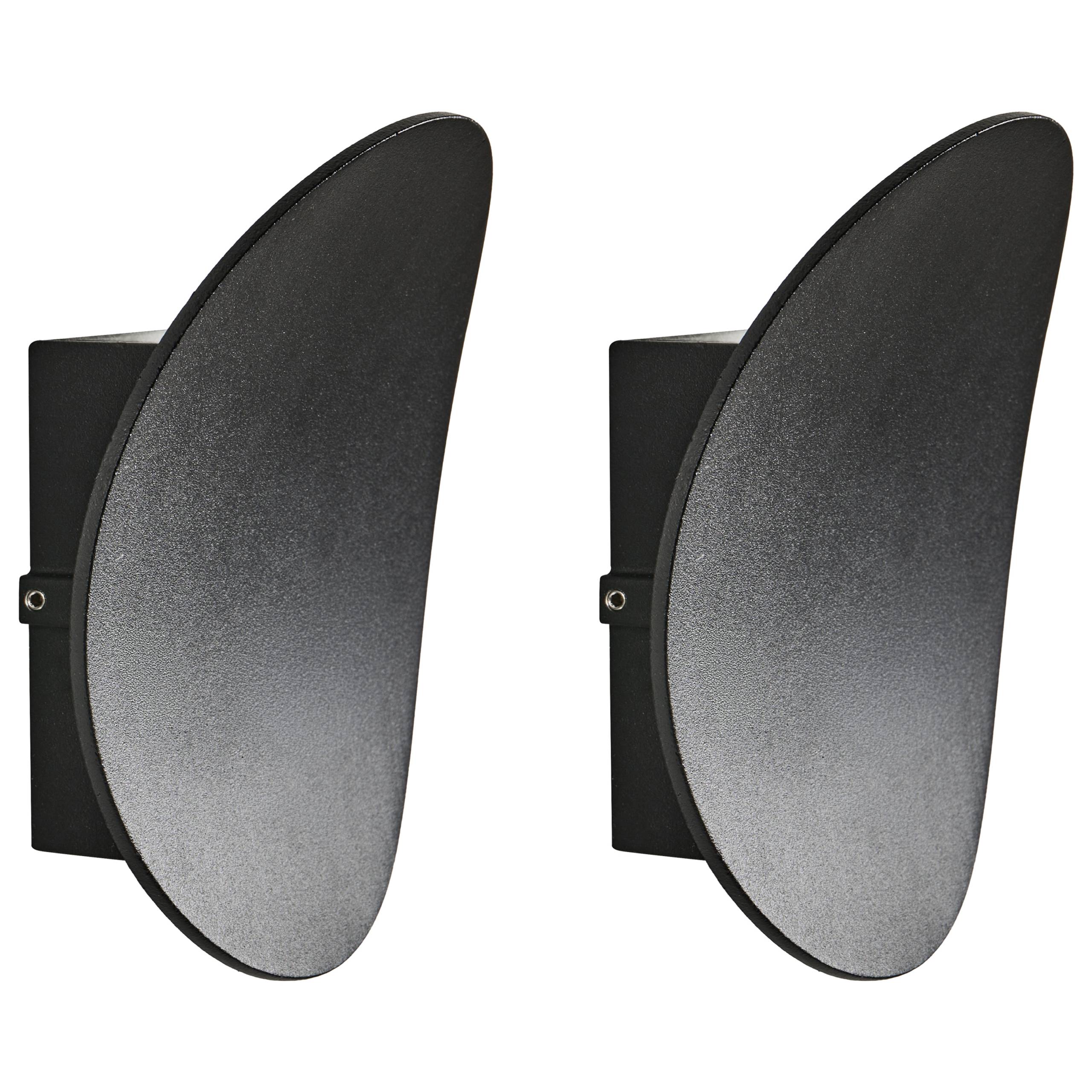 Beliani - Lampe murale pour l'extérieur Aluminium Noir MEUSSE - Beliani - Image 2