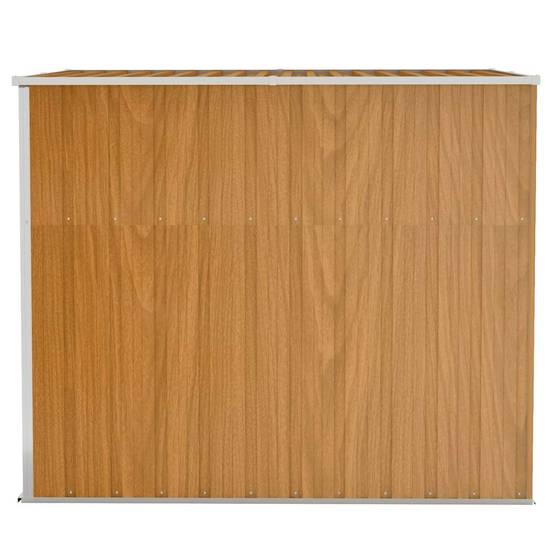 Vidaxl - Abri de jardin mural Marron 118x194x178 cm Métal galvanisé vidaXL 316224 - Image 5