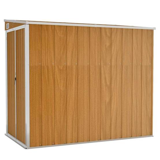 Vidaxl - Abri de jardin mural Marron 118x194x178 cm Métal galvanisé vidaXL 316224 - Image 2