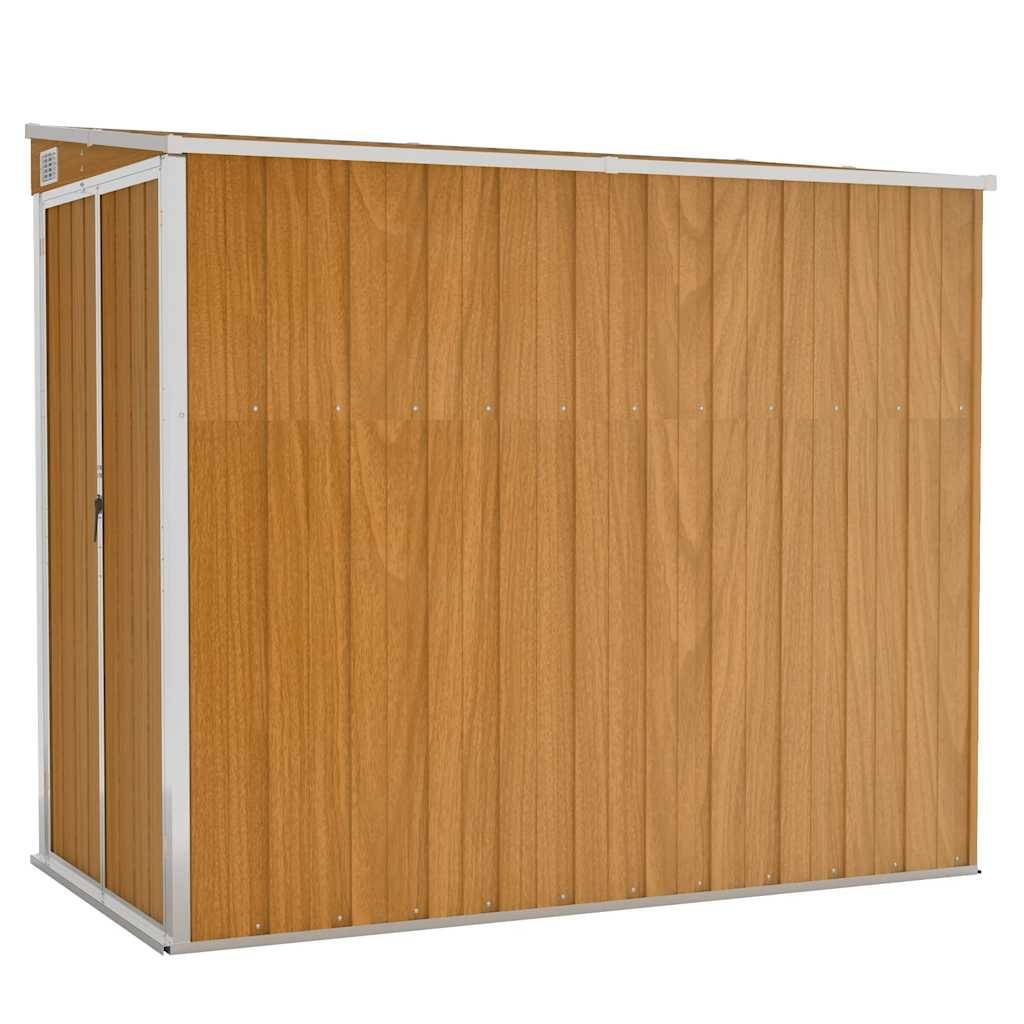 Vidaxl - Abri de jardin mural Marron 118x194x178 cm Métal galvanisé vidaXL 316224 - Image 2