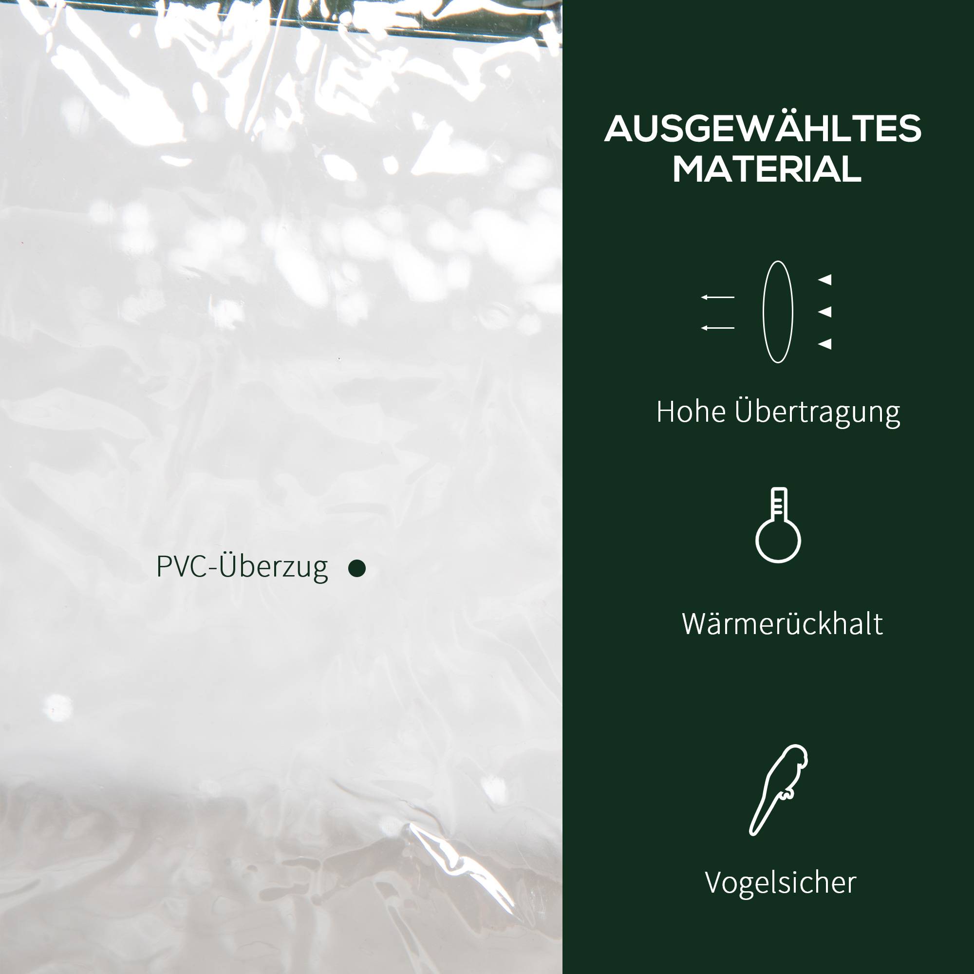 Serre de balcon acier et plastique pour semis protection hivernale 69x49x125cm transparent - ComfortXL Outdoor Living - Image 6
