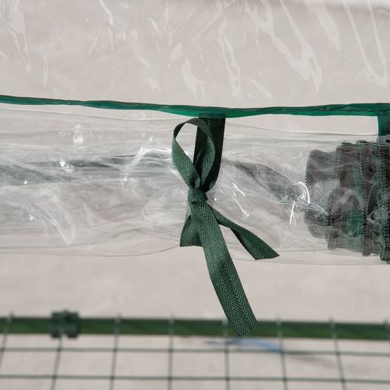 Serre de balcon acier et plastique pour semis protection hivernale 69x49x125cm transparent - ComfortXL Outdoor Living - Image 10