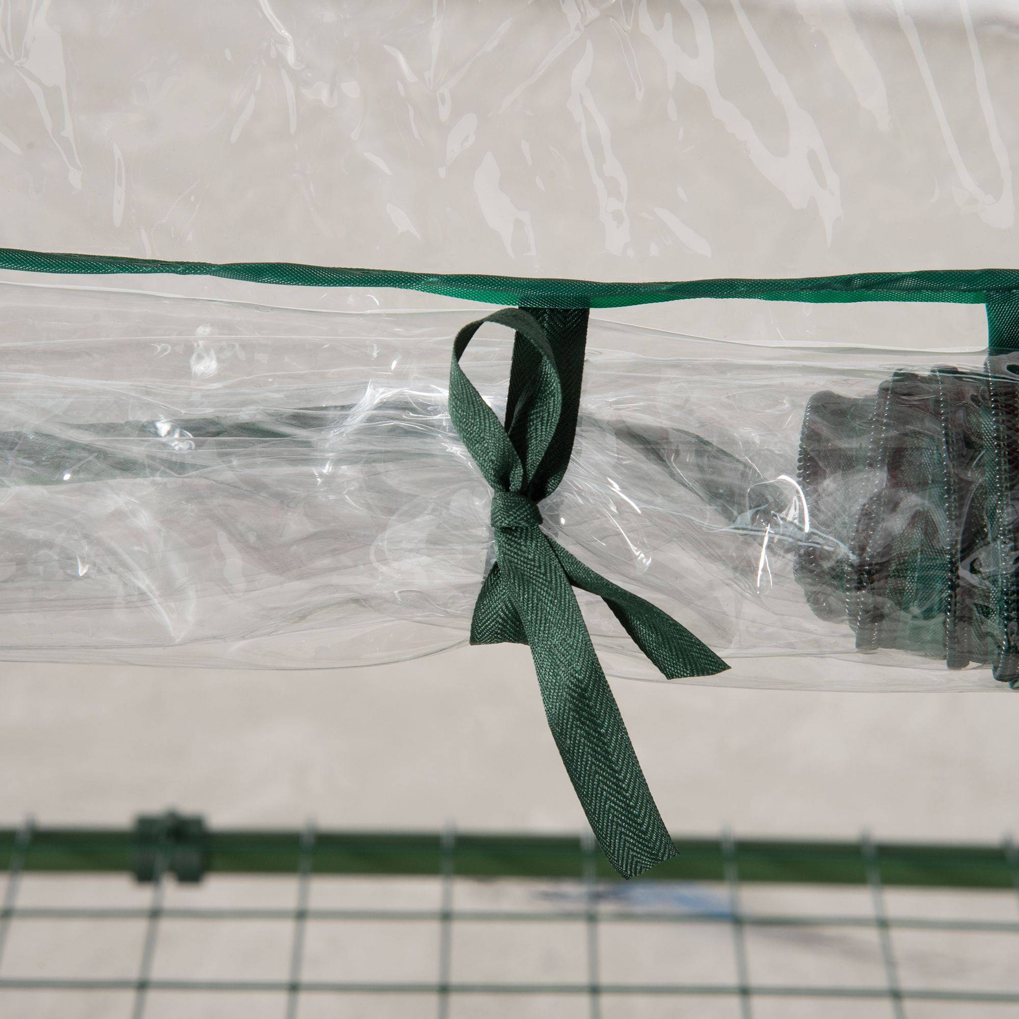 Serre de balcon acier et plastique pour semis protection hivernale 69x49x125cm transparent - ComfortXL Outdoor Living - Image 10