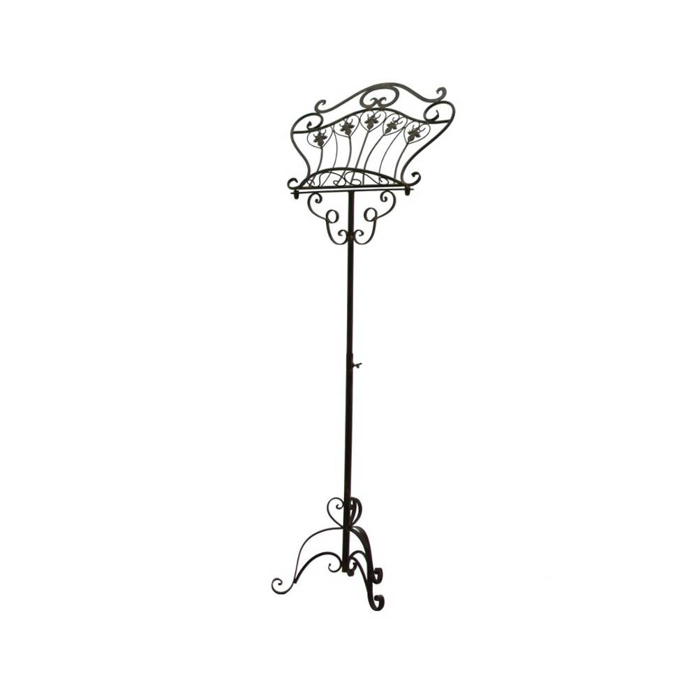 Pupitre musique lutrin livre en fer forgé marron Ht.169 cm Chemin de campagne - Image 1