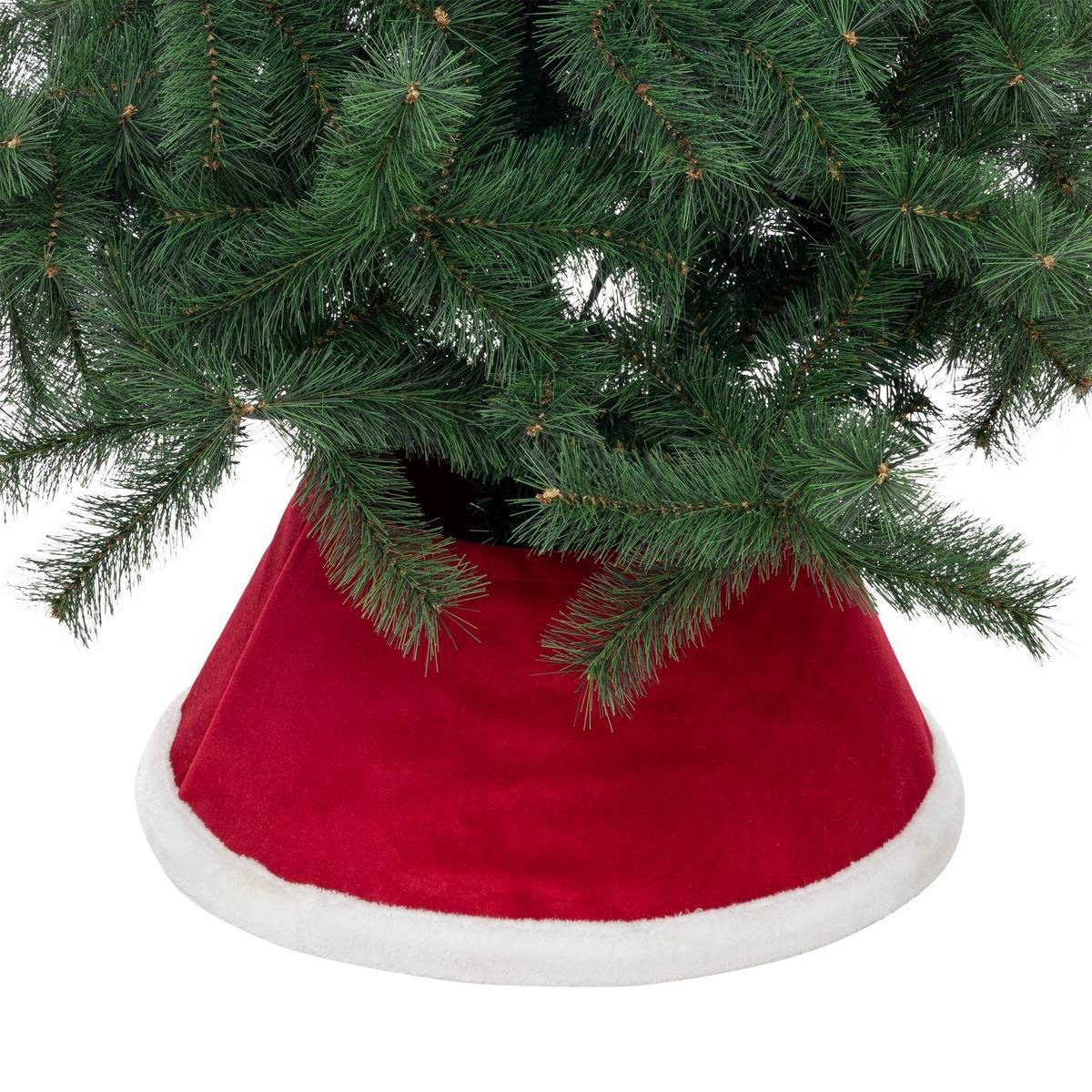 Cache pied de sapin D.56cm rouge et blanc ATMOSPHERA CREATEUR D'INTERIEUR - Image 2