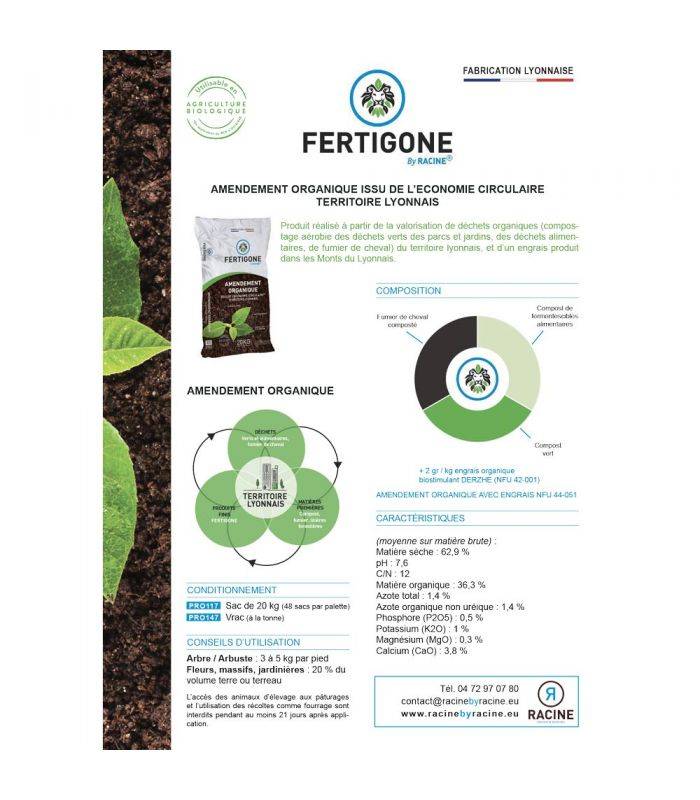 Paillage compost bio d'amendement nutritif 20kg RACINE PRO117 - Image 2