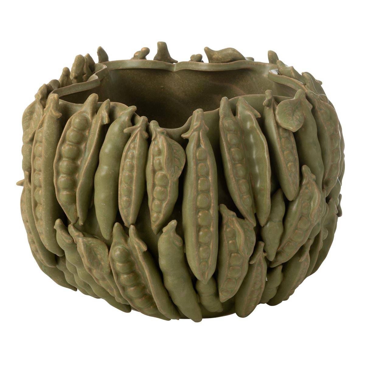 Vase Déco en Argile "Petit Pois" 34cm Vert - Image 1
