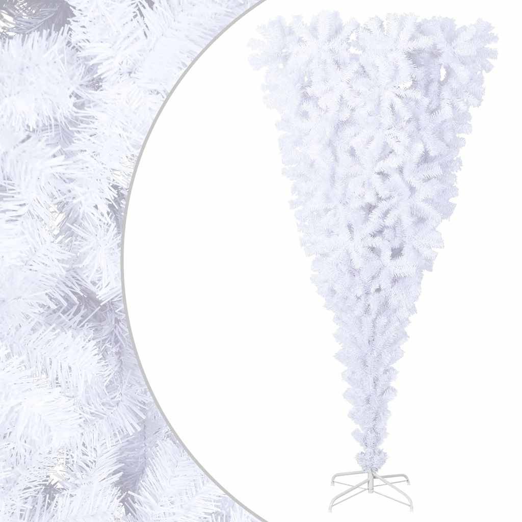 Vidaxl - Sapin de Noël artificiel renversé avec support Blanc 210 cm vidaXL 344668 - Image 1