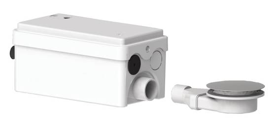 Pompe de relevage et bonde plate SANIDOUCHE FLAT 250W pour receveur - SFA - D6STD - Image 1
