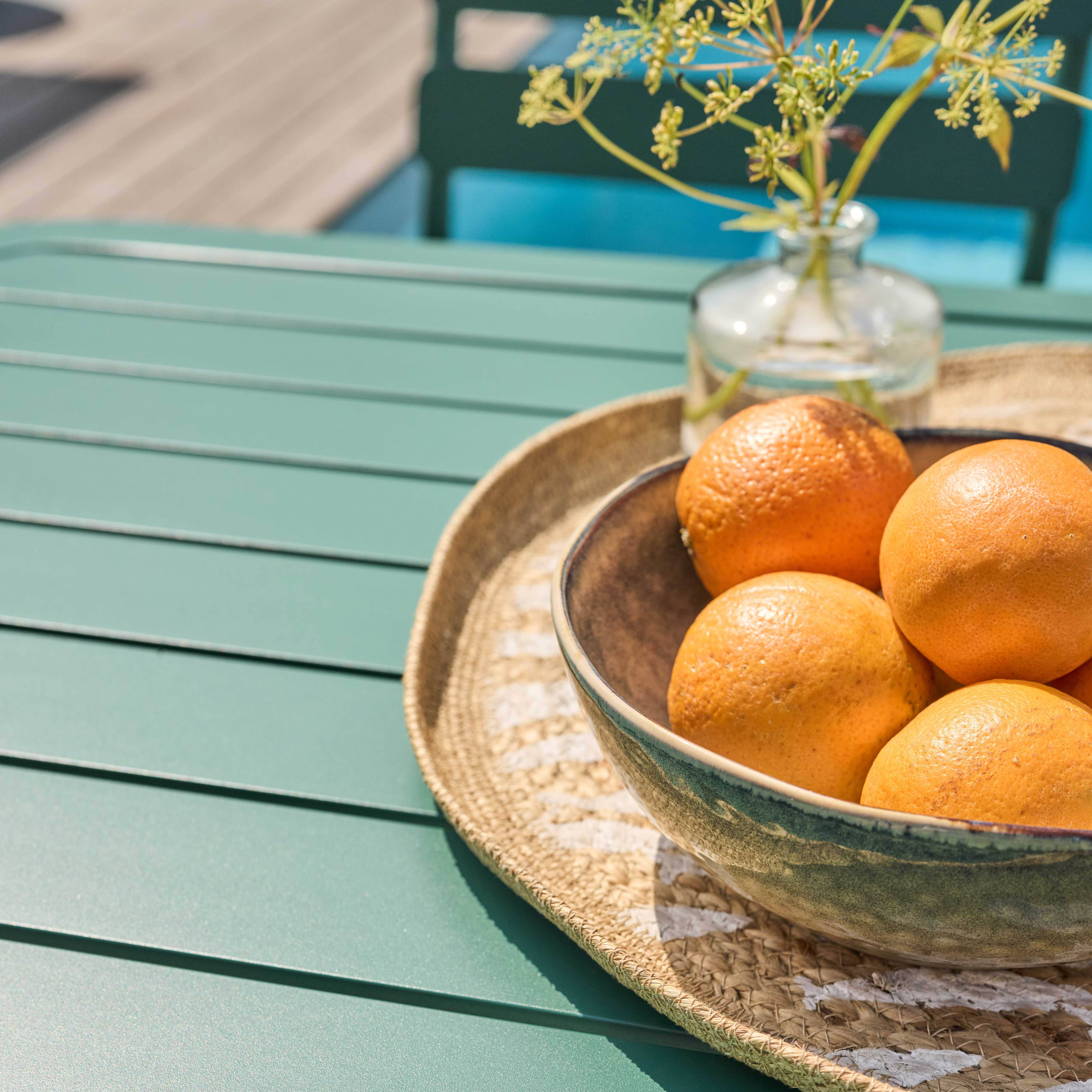 Oviala - Ensemble table de jardin et 8 chaises vert foncé Almada - Oviala - Image 5