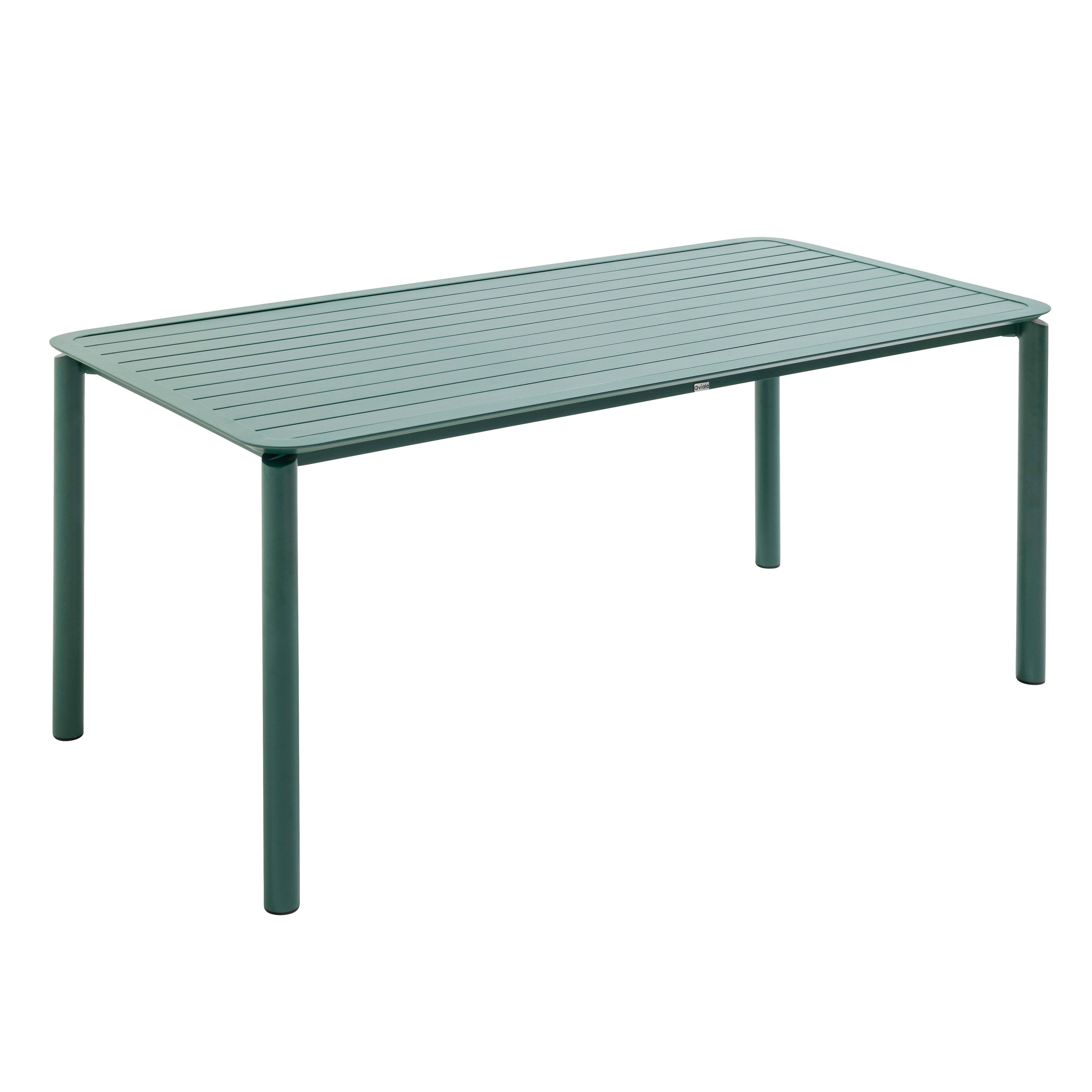 Oviala - Ensemble table de jardin et 8 chaises vert foncé Almada - Oviala - Image 6