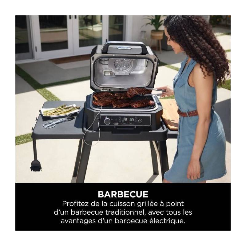 Barbecue électrique Et Fumoir Avec Thermometre - Ninja - Woodfire Pro Xl - Og850eu - Barbecue Et Air Fryer D'extérieur - Image 3