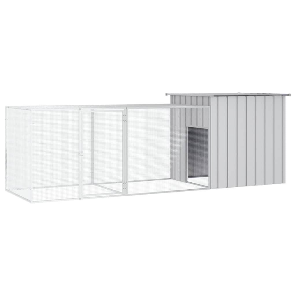 ComfortXL - Cage Poules Acier Galvanisé Extérieur Volailles Parc Modulable 300x91x100cm Gris - ComfortXL Outdoor Living - Image 1