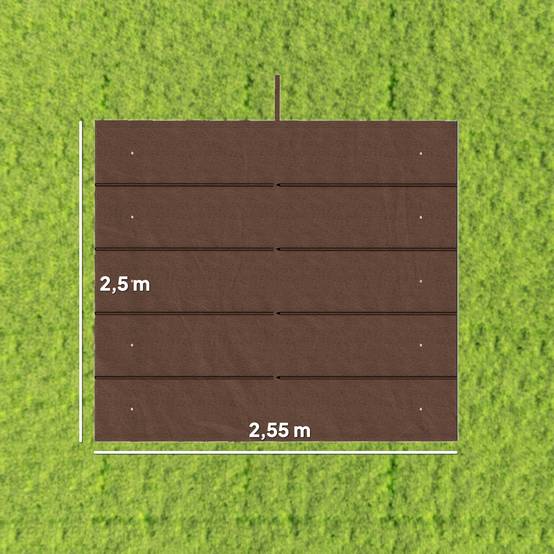Toile de Rechange pour Pergola 3x3m Tissu Polyester Rétractable Anti-UV avec Drainage 250x255 cm Café - ComfortXL Outdoor Living - Image 5