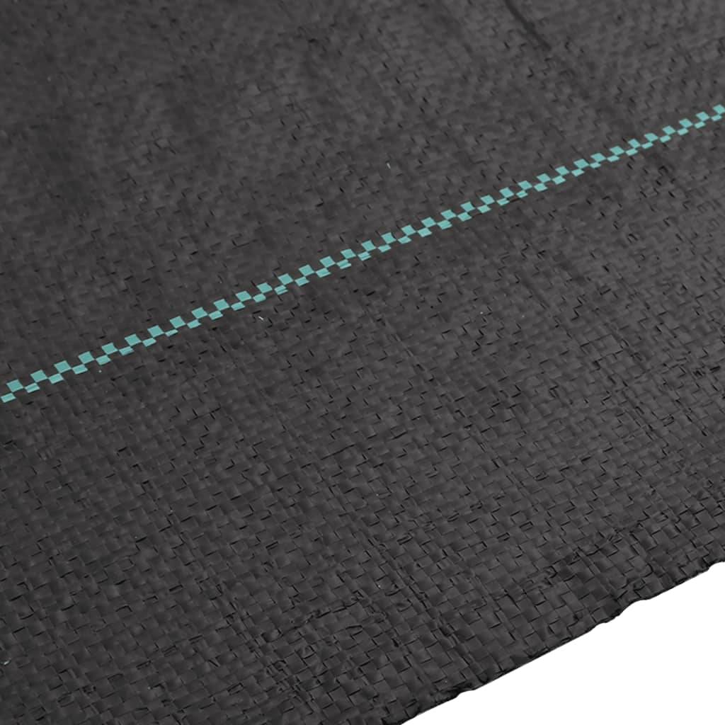Toile de Paillage 60g/m² Anti-Mauvaises Herbes pour Jardin Potager Allée 2x200 m Noir - ComfortXL Outdoor Living - Image 4