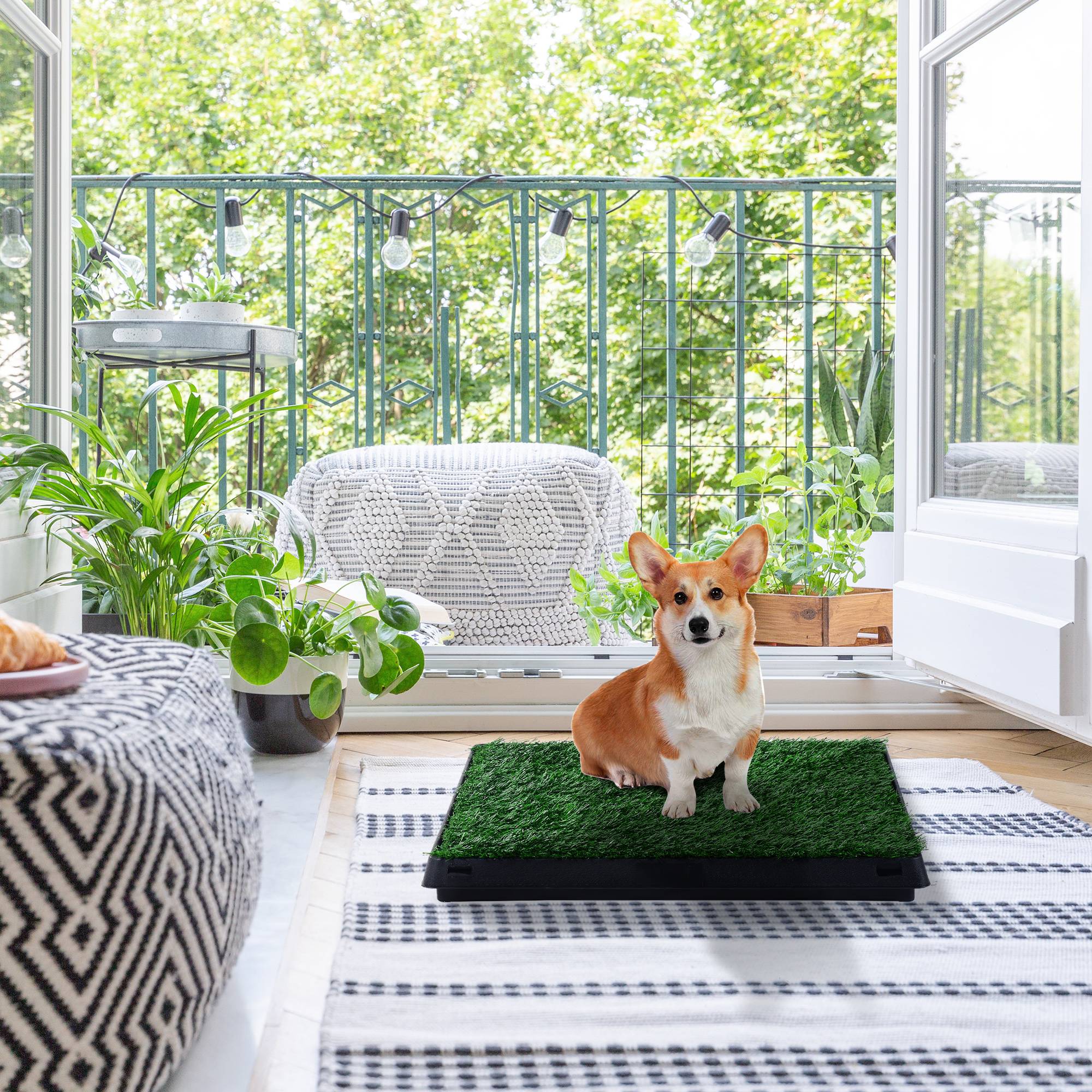 ComfortXL - Toilette pour chien gazon synthétique 51x63x6 cm verte intérieur extérieur - ComfortXL Outdoor Living - Image 3