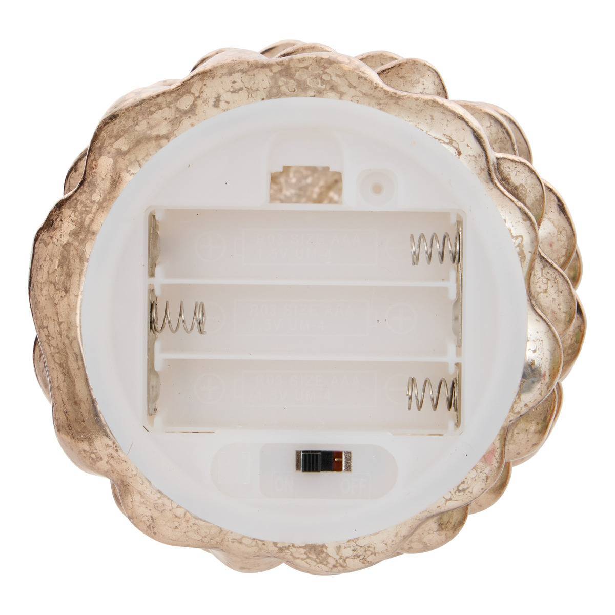 Feeric Christmas - Bougie LED en verre pomme de pin H. 15 cm - Feeric Lights & Christmas - Image 4