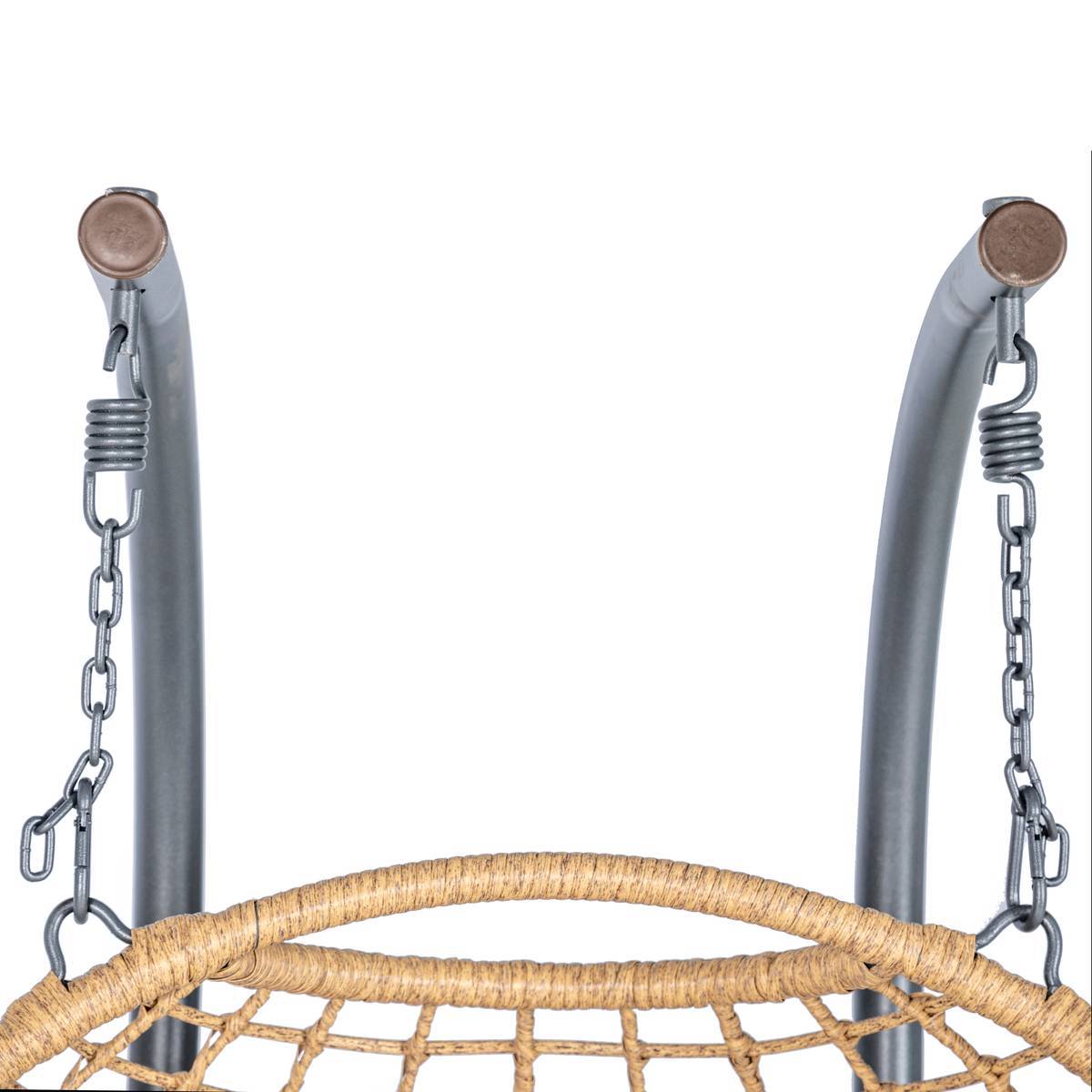 Hesperide - Fauteuil oeuf suspendu "Ajar" ardoise 2 places en acier traité époxy - Hespéride - Image 4