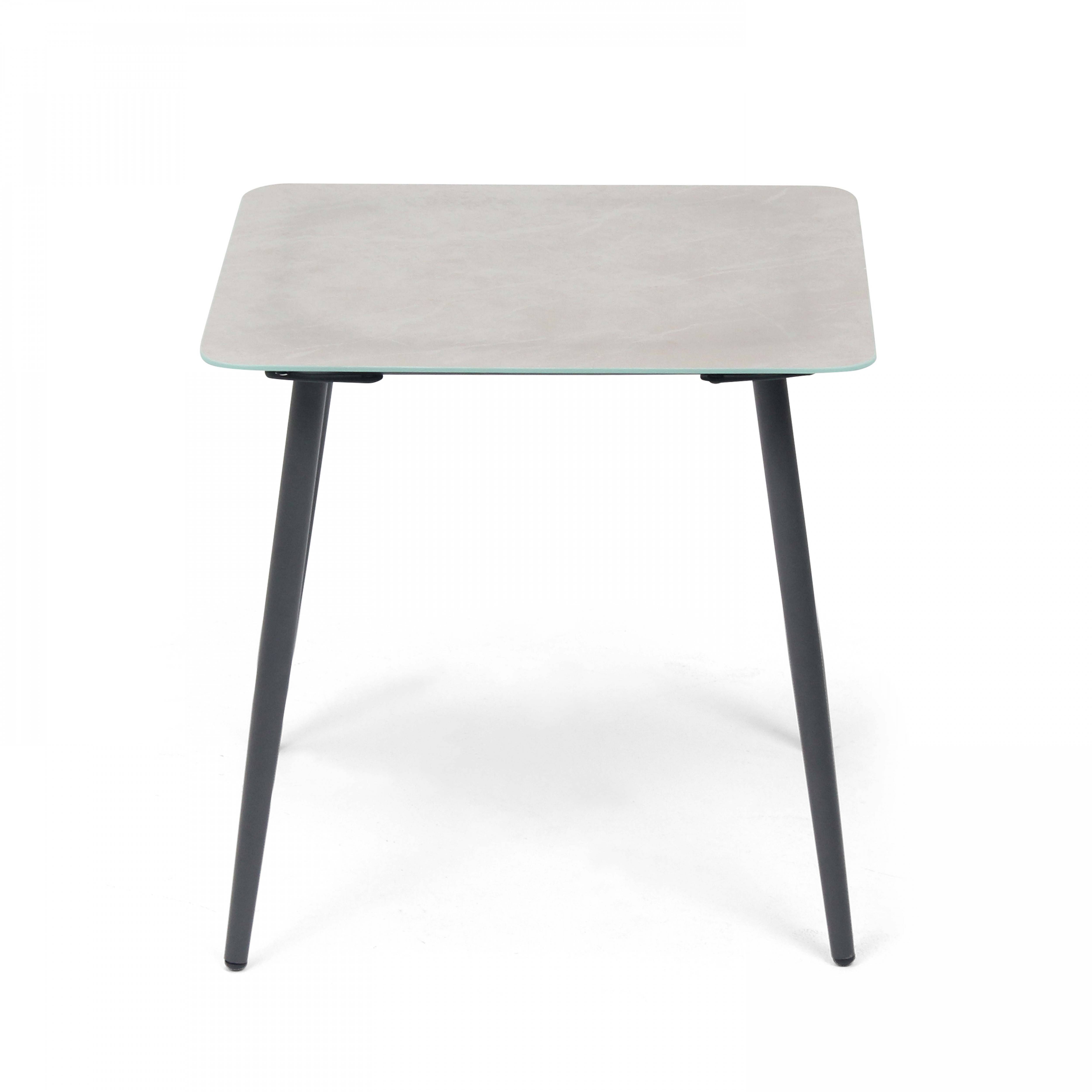 Oviala - Petite table basse de jardin en acier gris Costa Rica - Oviala - Image 3