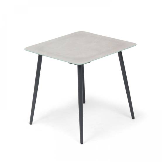 Oviala - Petite table basse de jardin en acier gris Costa Rica - Oviala - Image 1