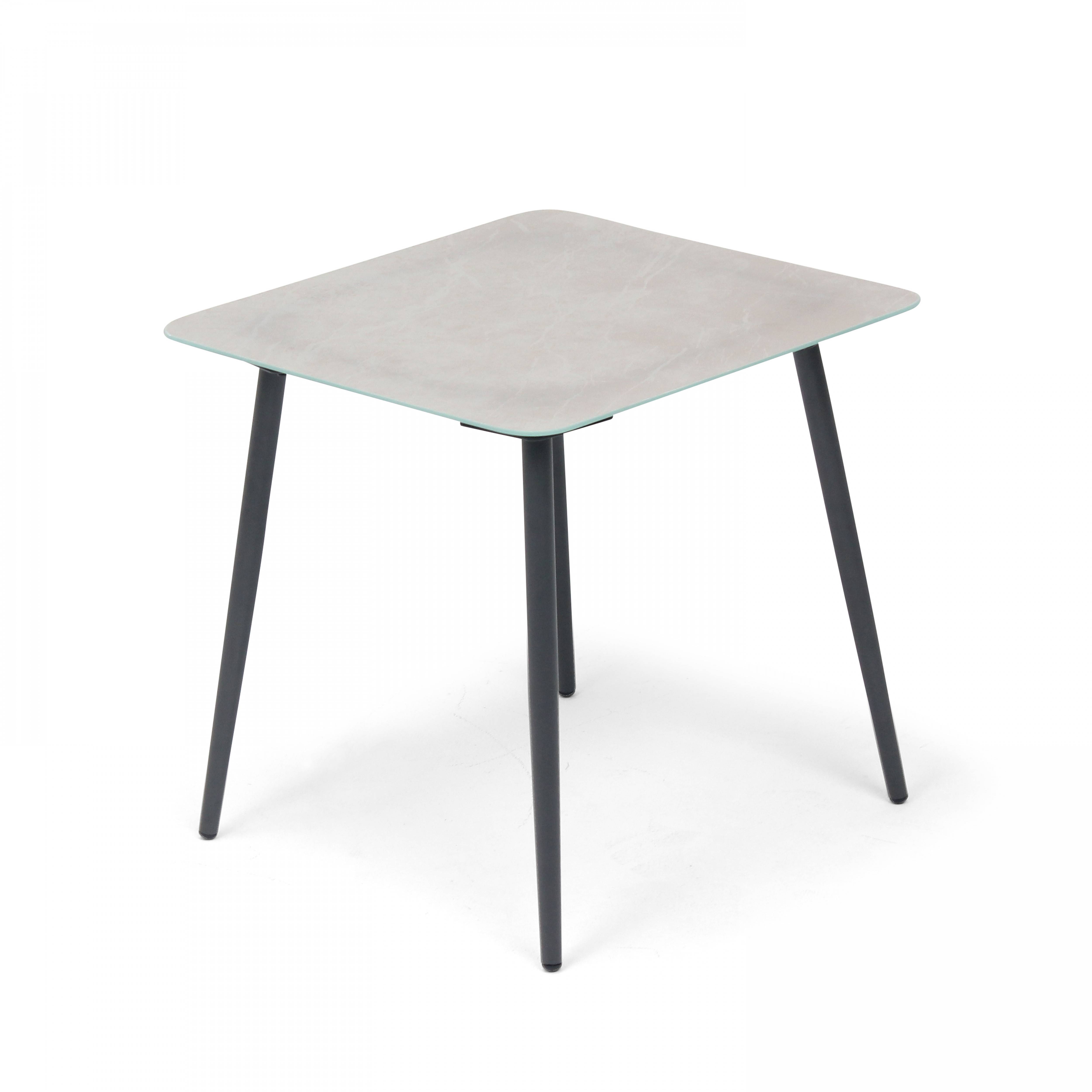 Oviala - Petite table basse de jardin en acier gris Costa Rica - Oviala - Image 1