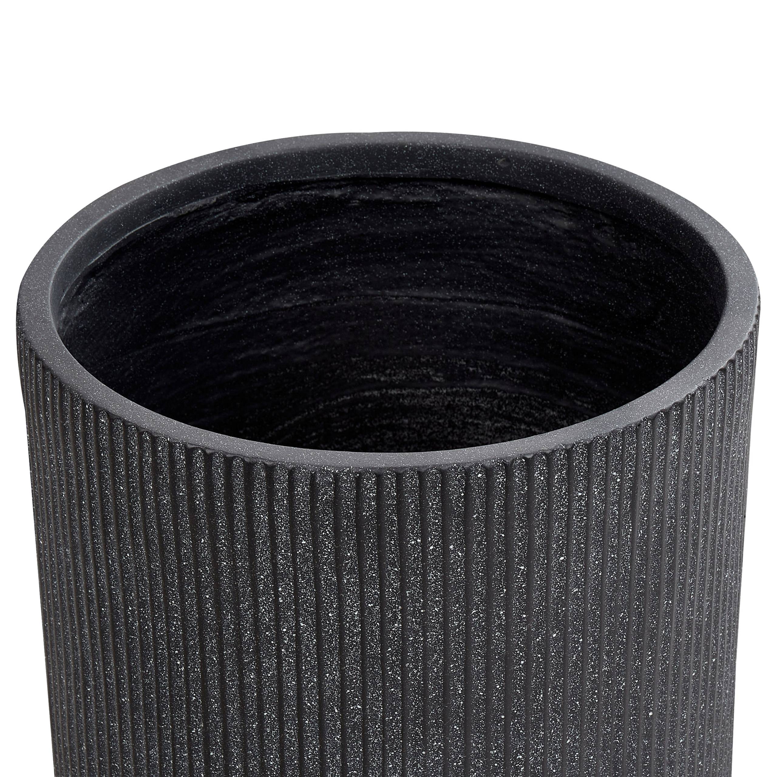 Beliani - Cache-pot d'extérieur Fibre d'argile Gris graphite OREOI - 37x37x37- Beliani - Image 4