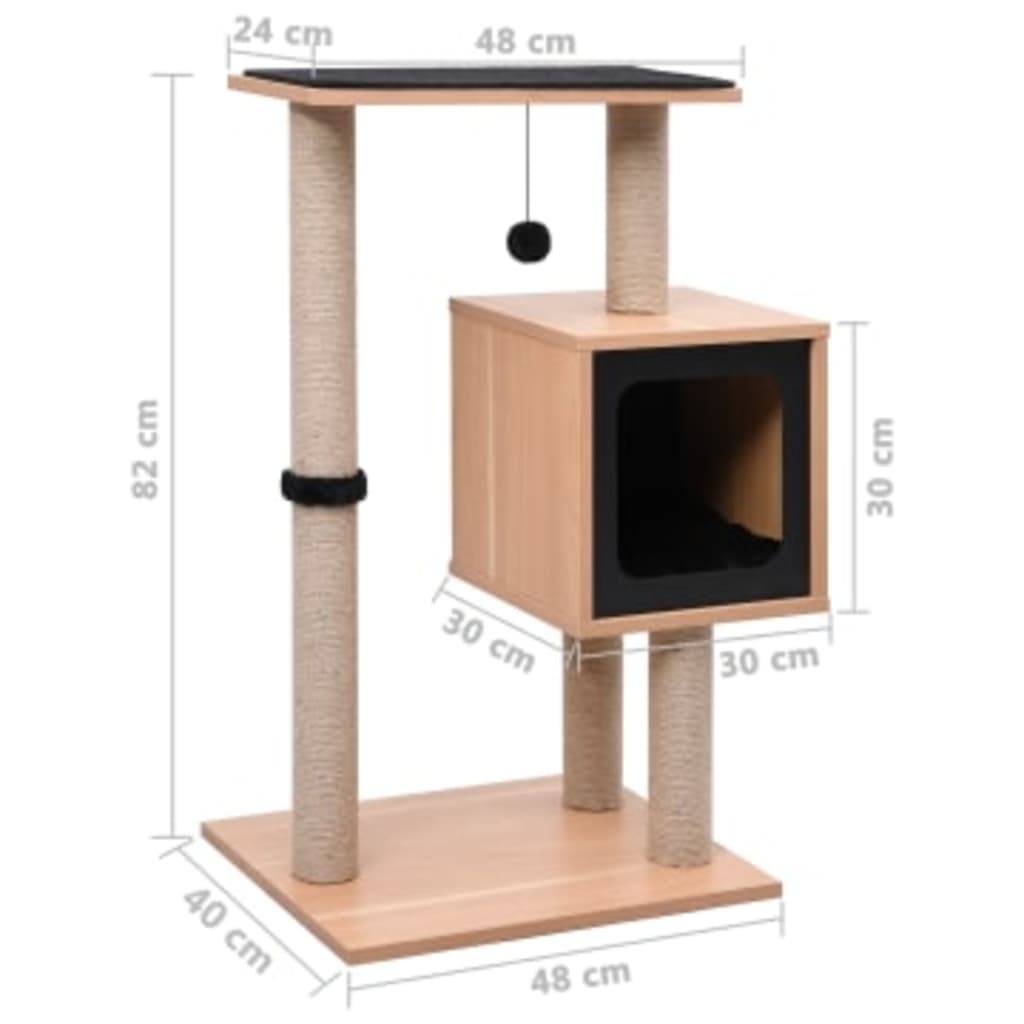 Vidaxl - Arbre à chat avec tapis à gratter en sisal 82 cm vidaXL 170922 - Image 3