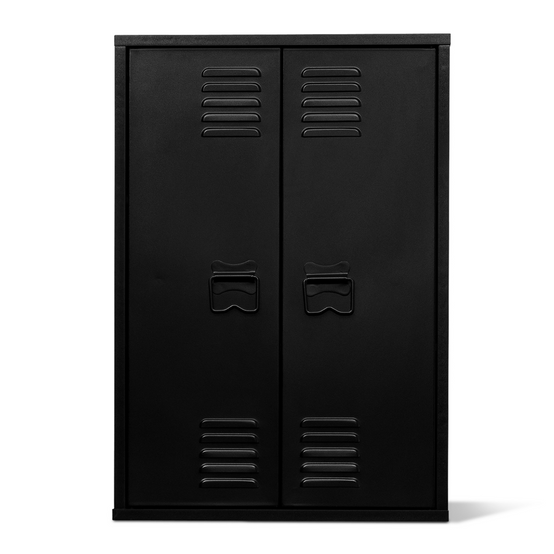 Armoire murale ESTER 2 portes métal noir design industriel - Image 3