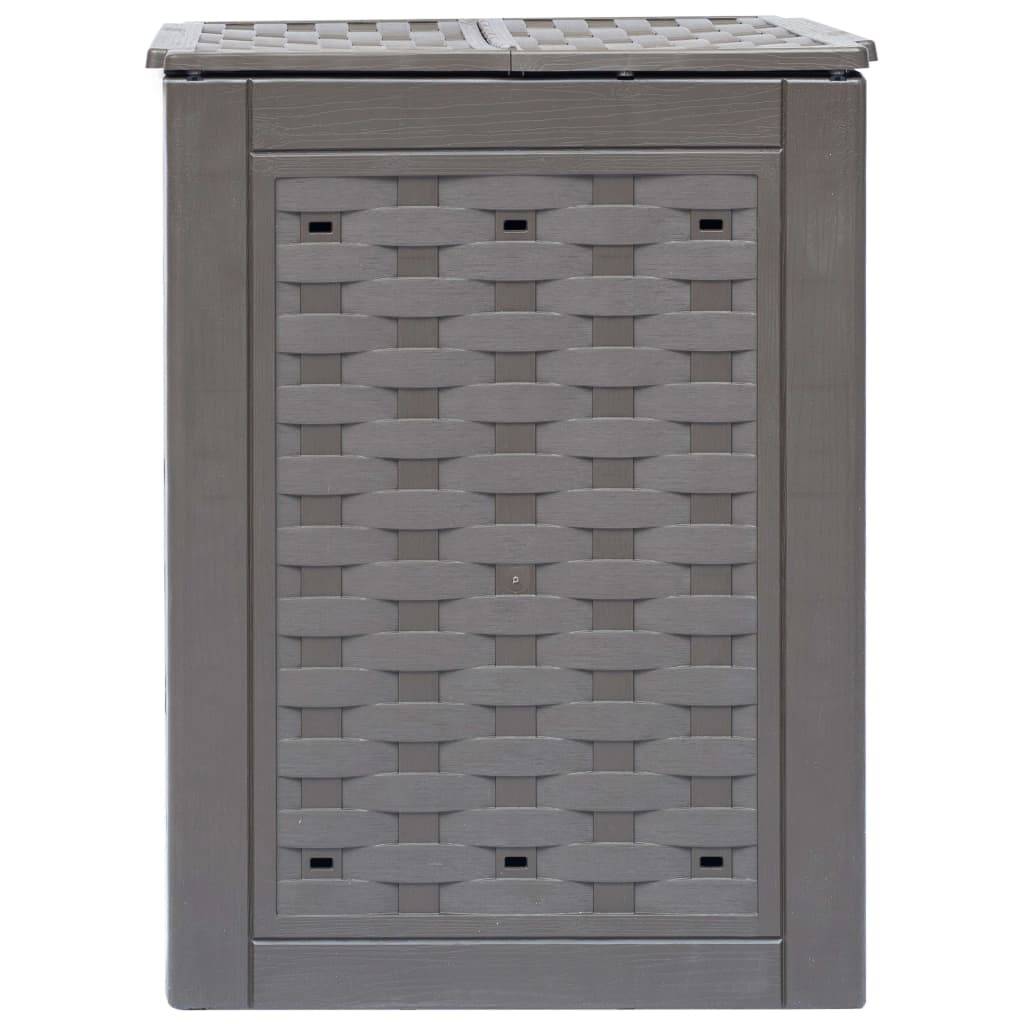 ComfortXL - Composteur de jardin 300L plastique aspect rotin pour balcon terrasse Marron – ComfortXL Outdoor Living - Image 3