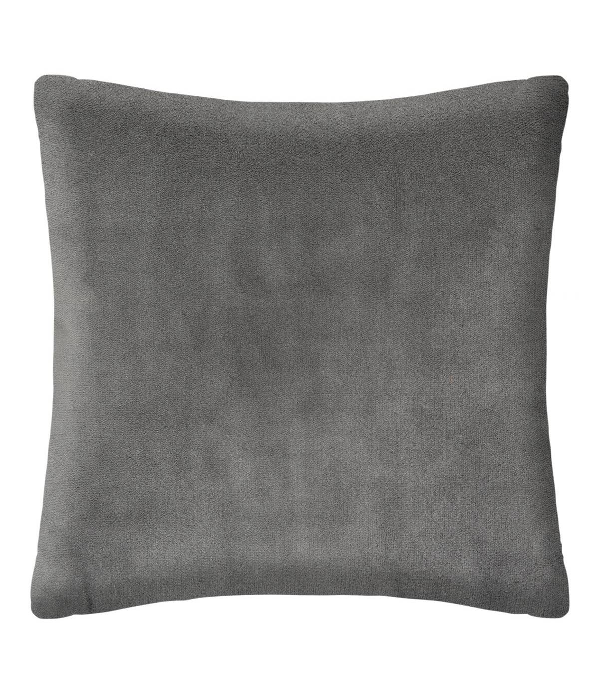 Coussin déhoussable en Fourrure Bouclée Gris Ardoise 45 x 45 cm - Image 3