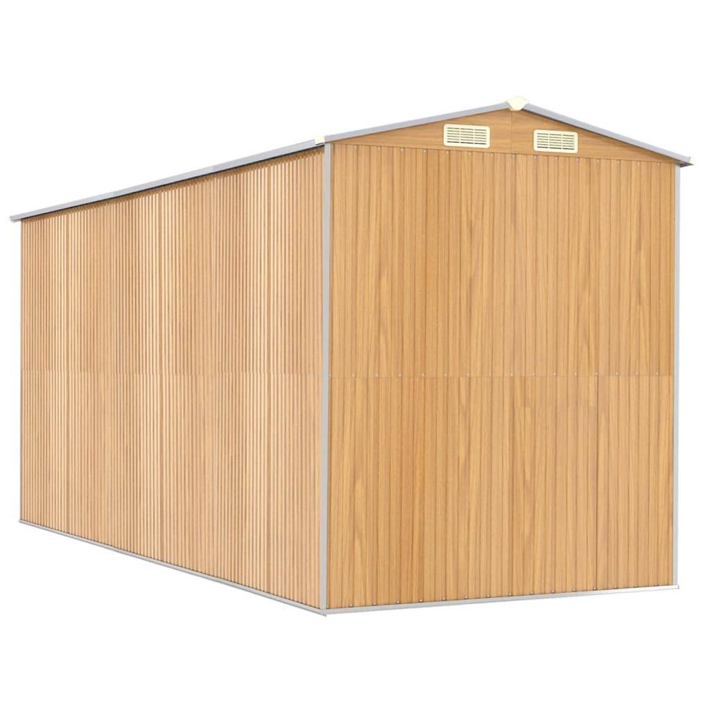 Vidaxl - Abri de jardin Marron clair 192x440x223 cm Acier galvanisé 8.4m² vidaXL 3147474 - Image 7