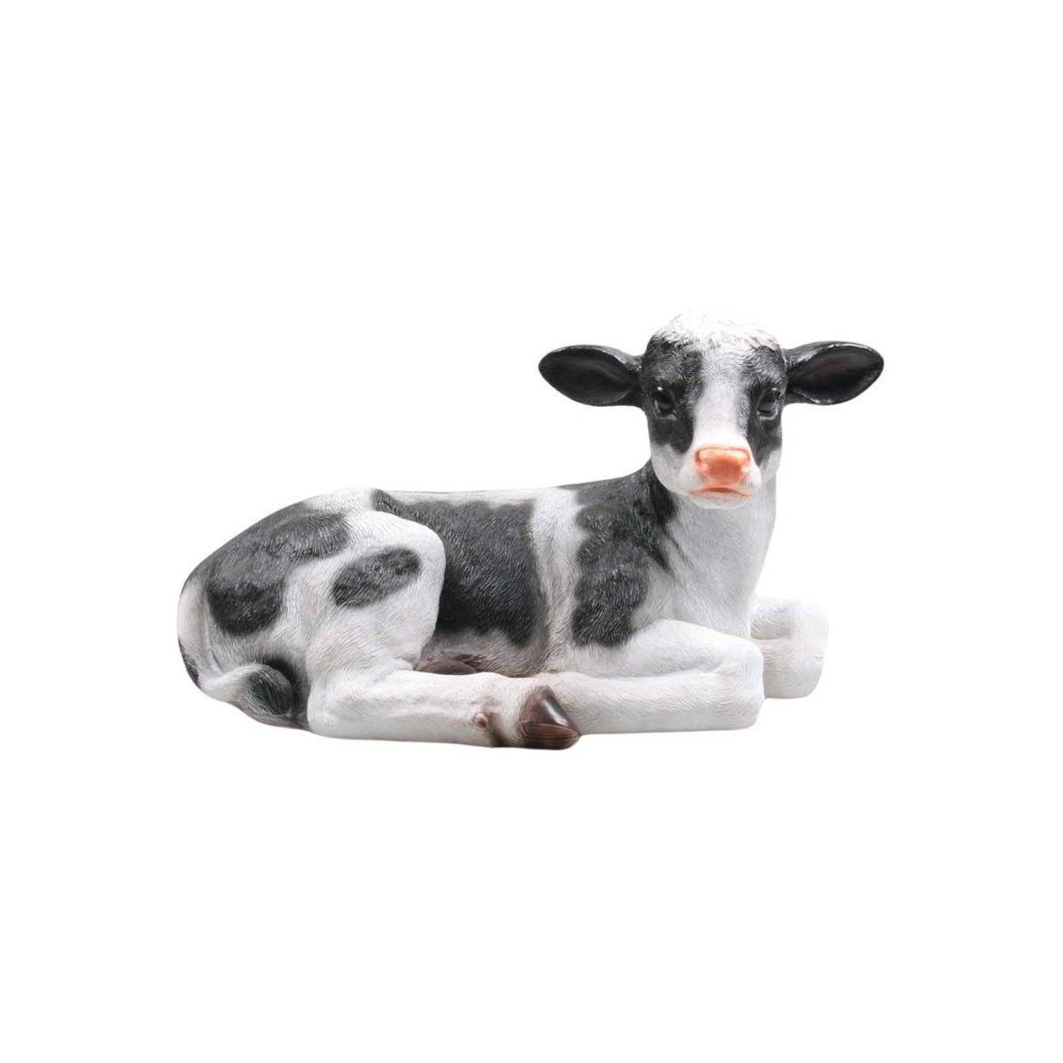 Farmwood Animals - Vache couchée en résine 46 x 28 x 27 cm - Image 1