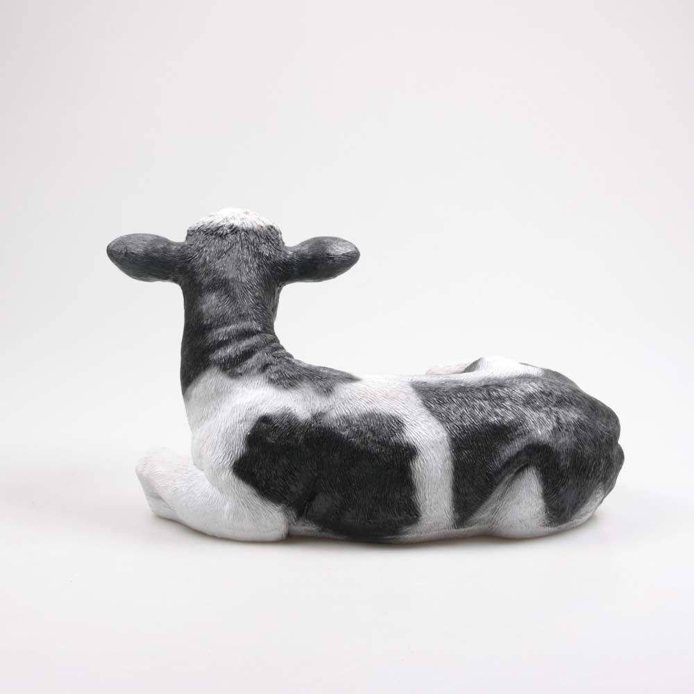 Farmwood Animals - Vache couchée en résine 46 x 28 x 27 cm - Image 3